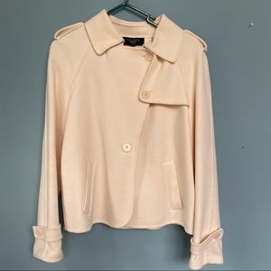 Talbots wool blend light weight ivory coat. 10P.